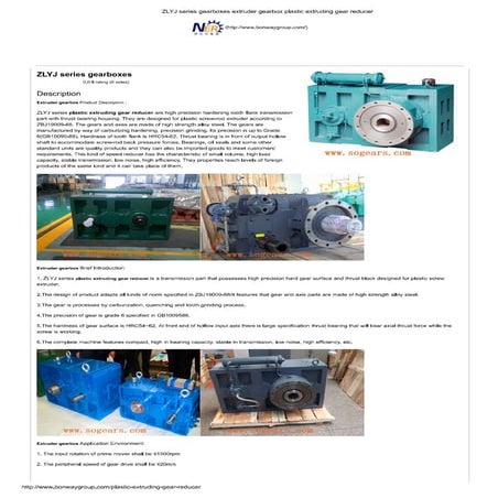 ZLYJ extruder special used gearbox gear reducers electric motors ...