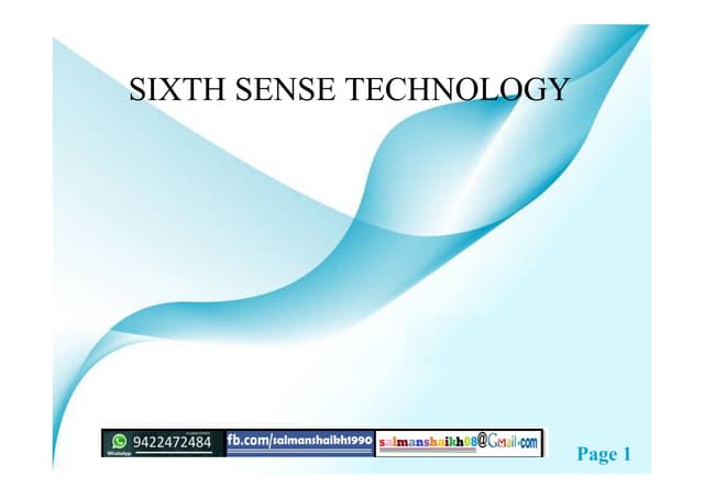 43 sixth sense technology