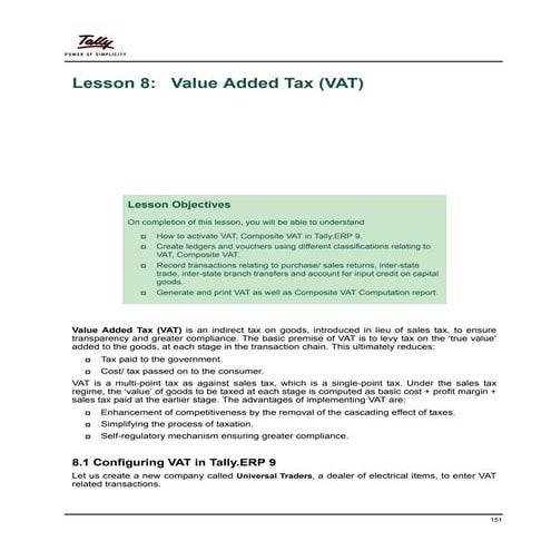 8 value added tax (VAT)