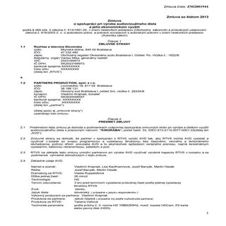 Zmluva o spoluprăˇci pri vă˝robe au...