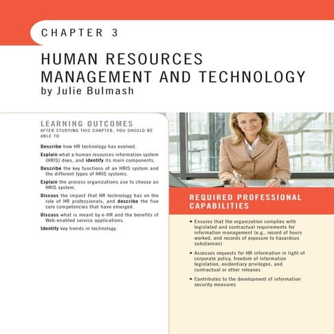 Role of Information Technology in Human Resource Management | PDF