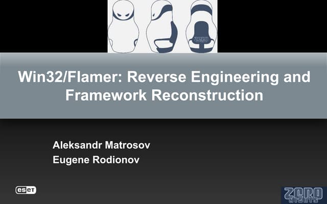 Win32/Flamer: Reverse Engineering and Framework Reconstruction