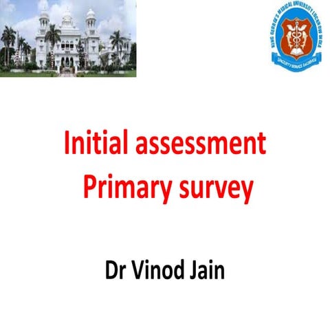 Primary survey in Trauma