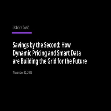 [DSC Europe 25] Dobrica Cosic - Savings by the Second: How Dynamic Pricing an...