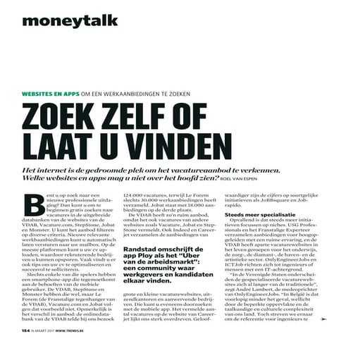 Zoek zelf of laat je vinden: apps in opmars