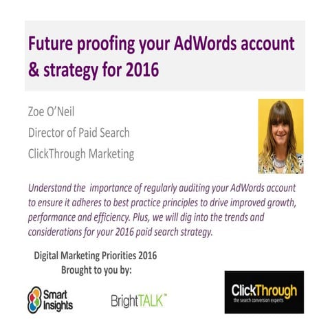 Future-proofing your AdWords for 2016. 