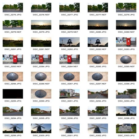 Zoe photos contact sheet