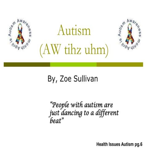 Zoes autism power point junior year