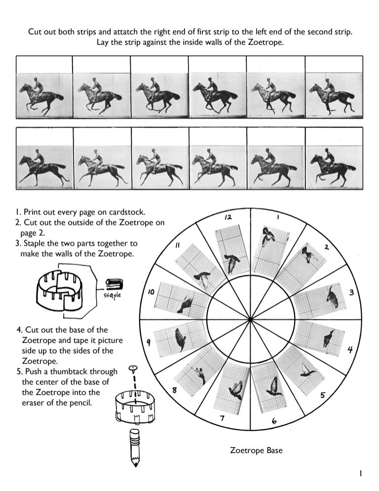 Free Printable Edweard Muybridge Zoetrope