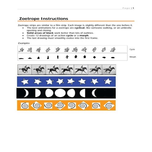 Zoetrope Instructions | PDF