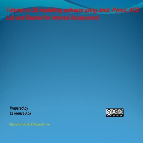 IB Chemistry on using ICT, 3D software with Jmol, Pymol, Rasmol and ACD for I...