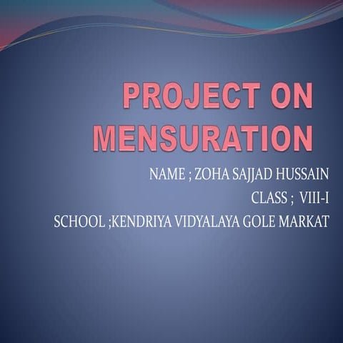 MENSURATION