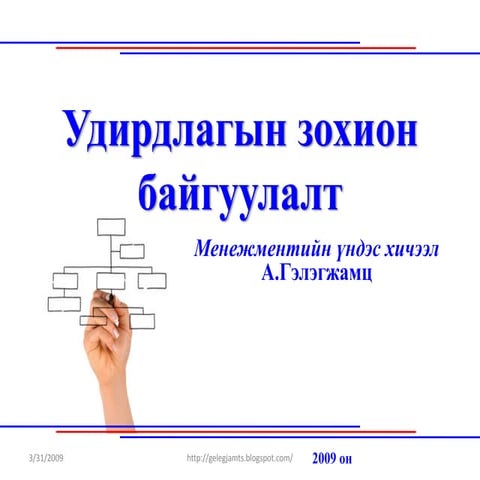 Удирдлагын зохион байгуулалт, зохион байгуулалтын хэлбэрүүд ...