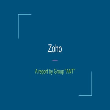Zoho Project Management Tool