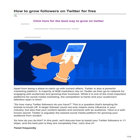 How to grow on twitter