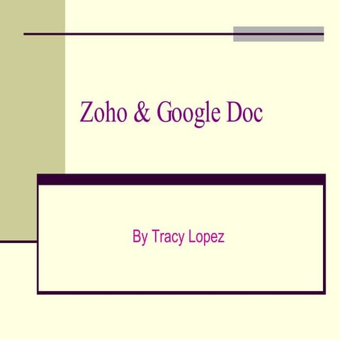 Zoho & Google Doc