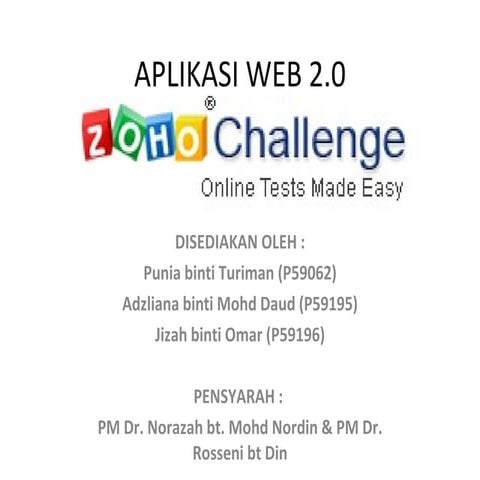 Zoho challenge