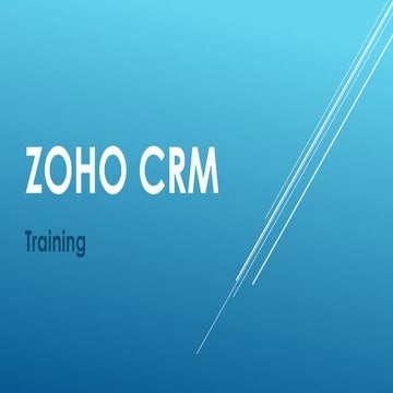 Zoho Basic Training