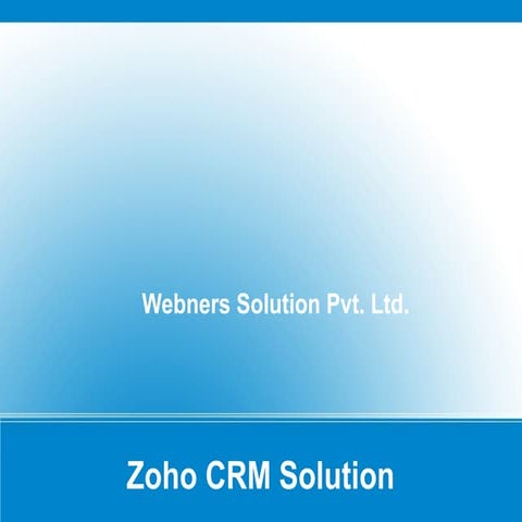 Zoho crm solution | How to use Zoho CRM | Why to use Zoho CRM