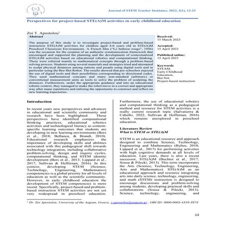 Benefits of Stem in Early Childhood Education | PDF