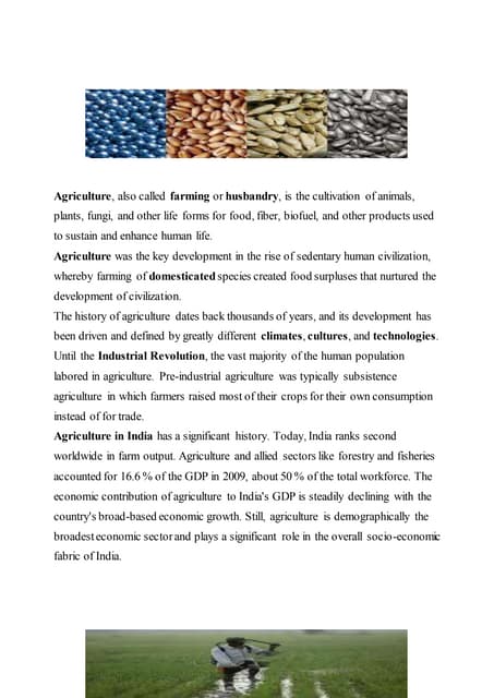 Agriculture