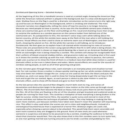 Zombie land opening scene