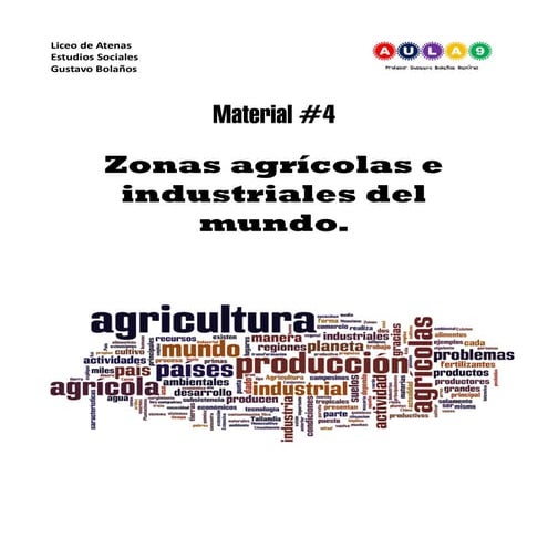 Zonas agicolas e industriales del planeta.