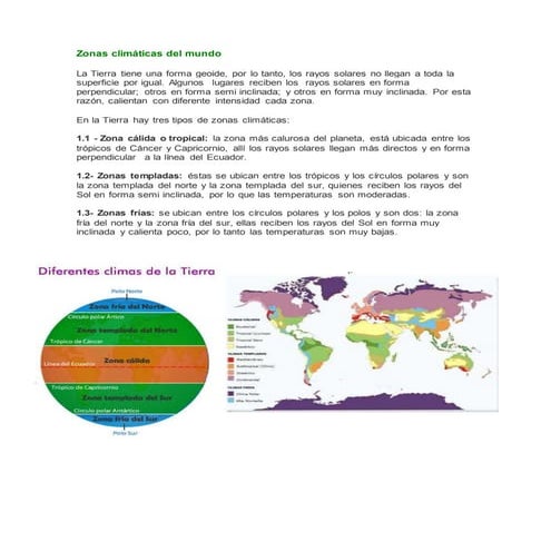 Zonas climáticas del mundo | DOCX