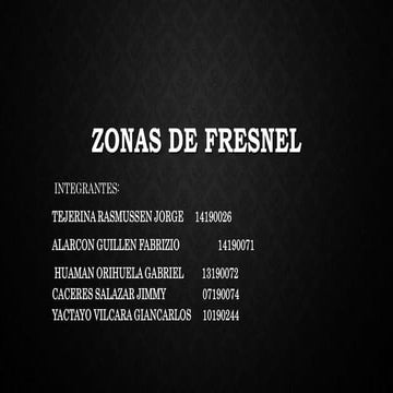 Zonas de fresnel