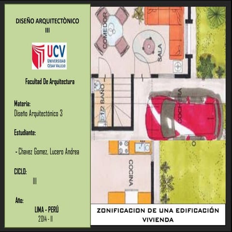 ZONIFICACIÓN DE UNA VIVIENDA - ARQUITECTURA - EDIFICACIÓN