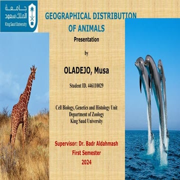 Zoo 571 (Geographical distribution of animals) presentation.pptx