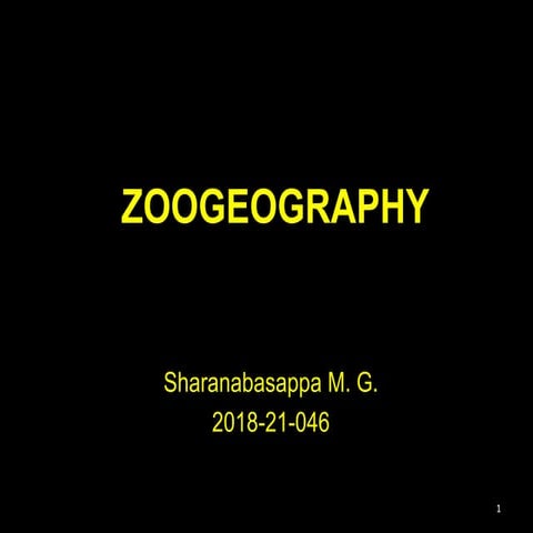 ZOOGEOGRAPHY