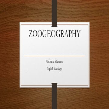 Zoogeography, History, Branches 