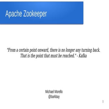 Présentation de Apache Zookeeper