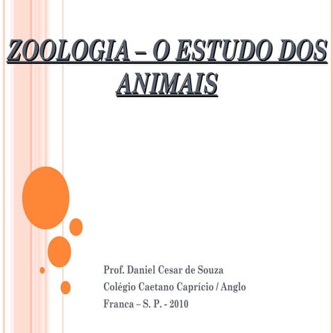 Zoologia o estudo dos animais | PPT