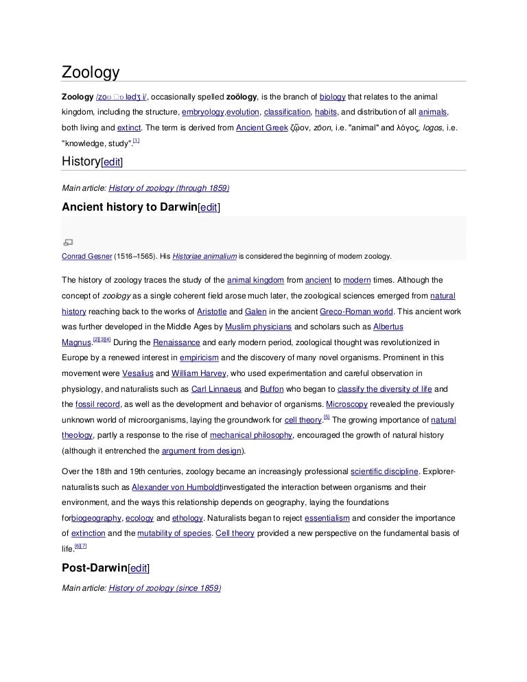 Zoology