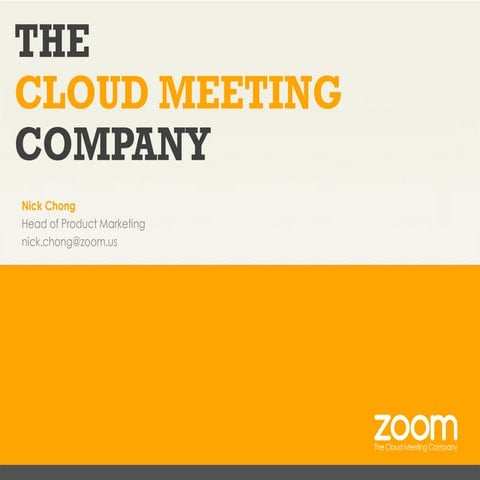 Zoom.US Online Meeting Overview