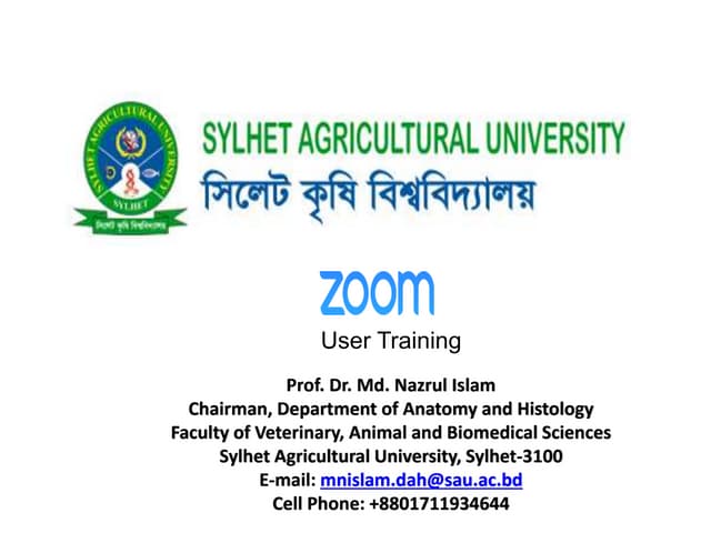 Zoom meeting-presentation or How  to conduct Online Class