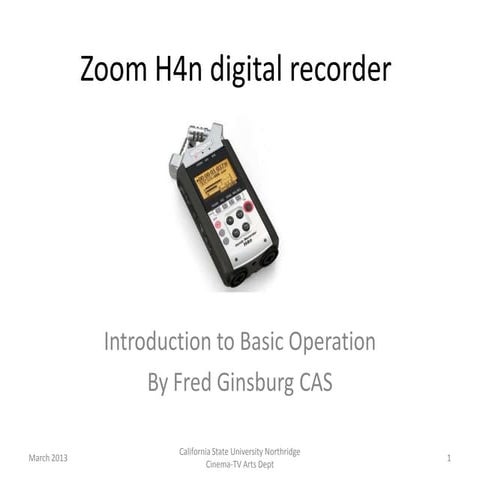 Zoom H4n Digital Recorder