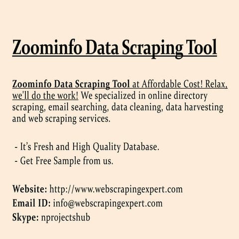 Zoominfo Data Scraping Tool