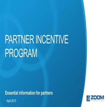 ZOOM EMEA Partner Incentive Program