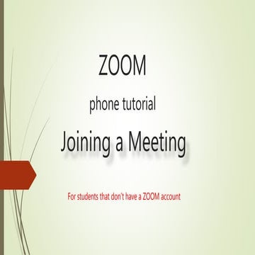 Zoom Phone tutorial (Email invite) | PPTX