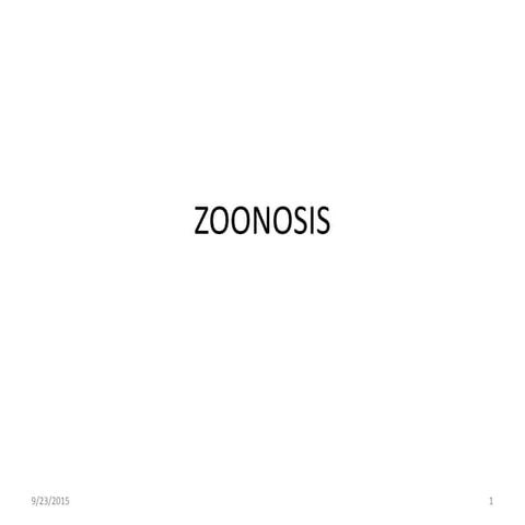 Zoonotic disease