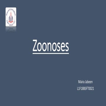 Zoonoses