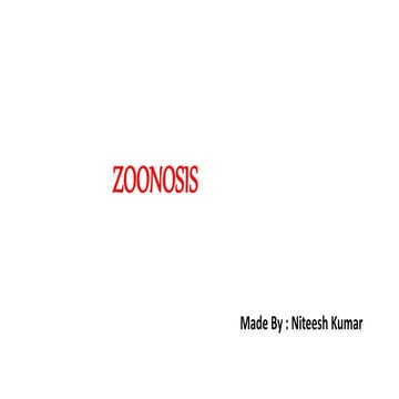 Zoonoses