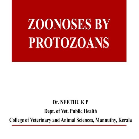 Zoonoses by protozoans