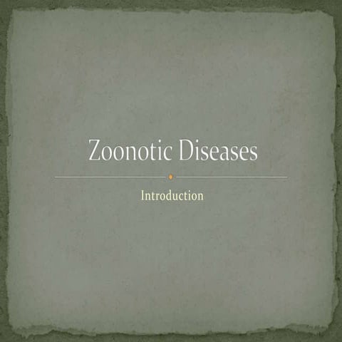Zoonotic disease introduction