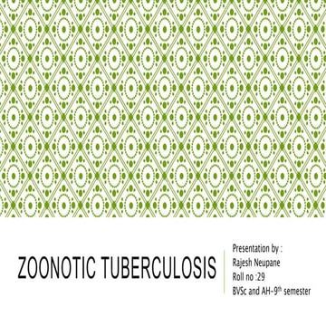 Zoonotic tuberculosis
