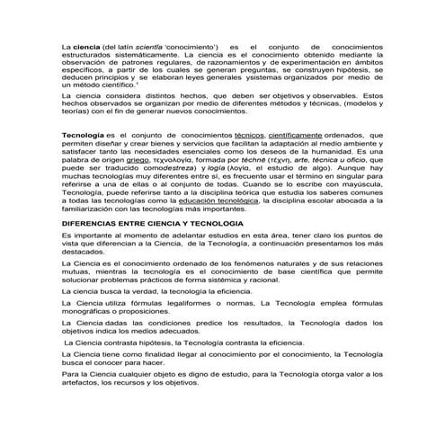 ciencia y tecnologia