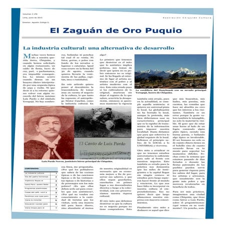 EL ZAGUAN DE ORO PUQUIO V3N6 Junio 2015